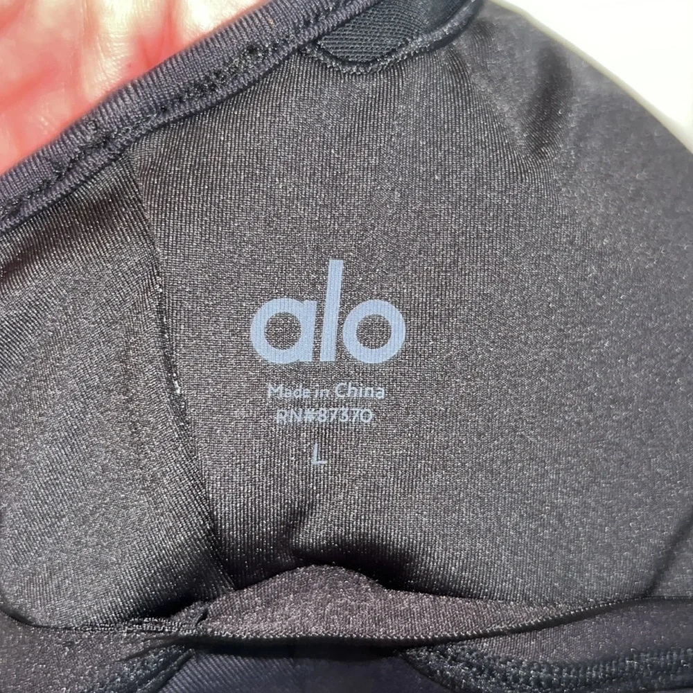 ALO Yoga Black Wild Thing Sports Bra Large - Picture 6 of 9